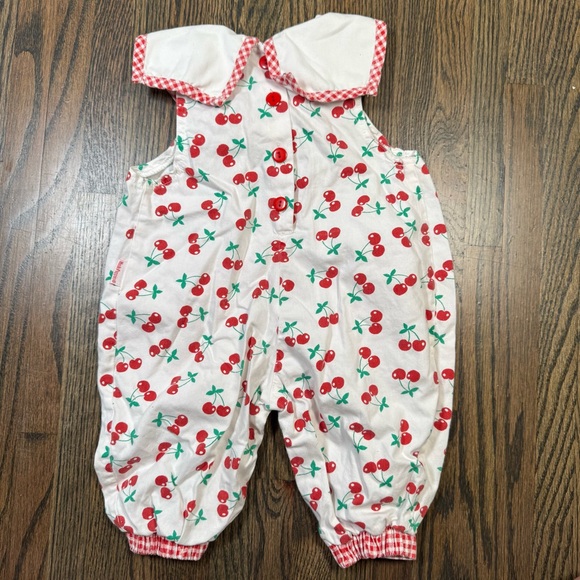 Vintage baby/toddler cherry overalls size 12M - Picture 5 of 7